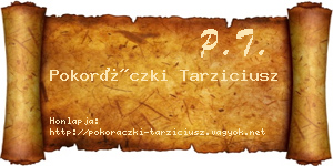 Pokoráczki Tarziciusz névjegykártya